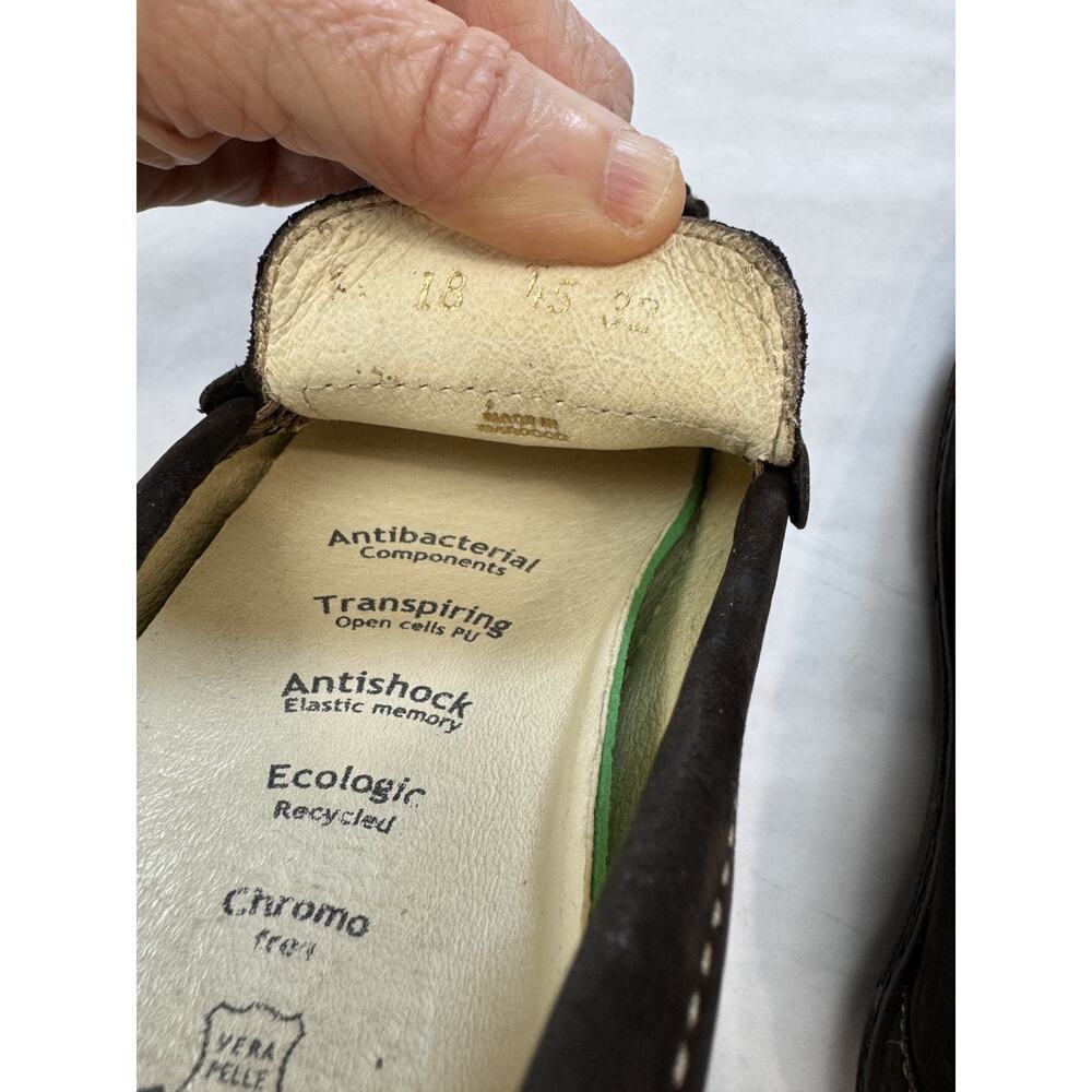 Primigi Boys Suede Loafers Preppy Casual Nubuck Brown Italian Leather Size 13.5 - Picture 10 of 12